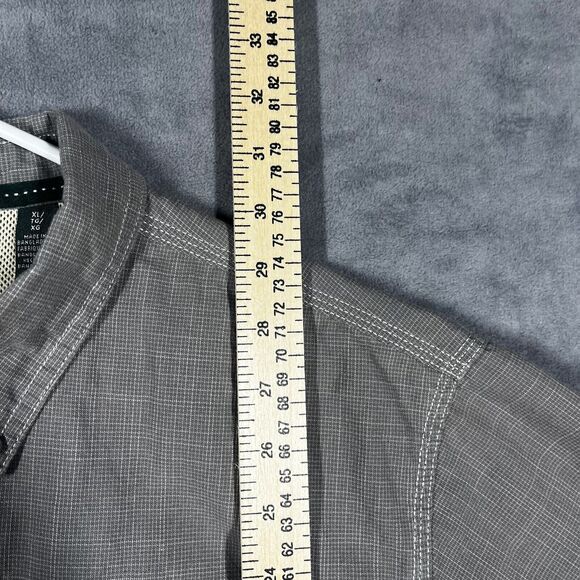 G.H. Bass & Co. Shirt Men's XL Gray Chambray Pockets Short Sleeve Button-Down - Picture 5 of 6